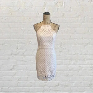 Lulu’s Steal a Kiss Blush Lace Dress